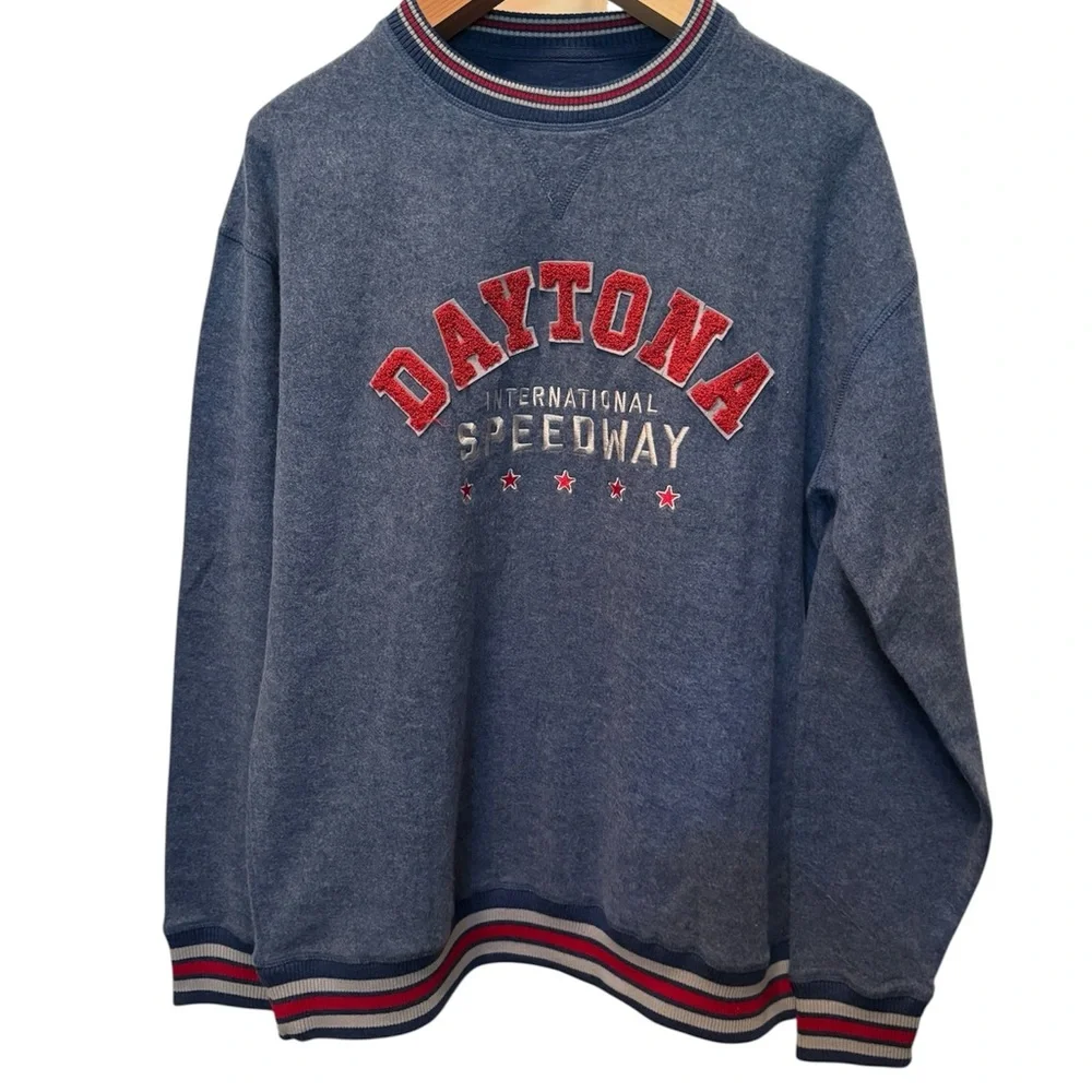 Daytona Speedway Blue Sweater - Size L - Picture 1 of 9